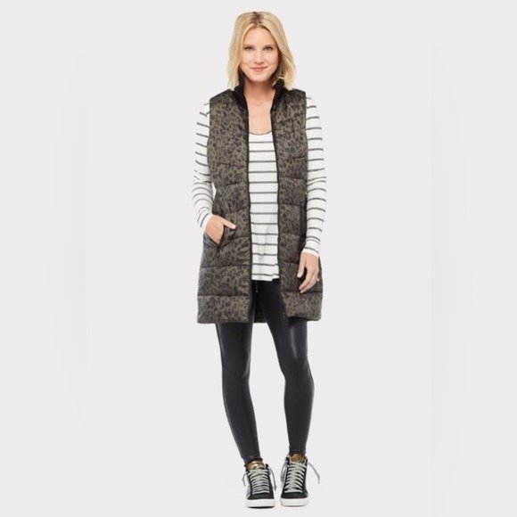 Evereve Jackets & Coats Evereve Peyton Jensen Leopard Rory Puffer